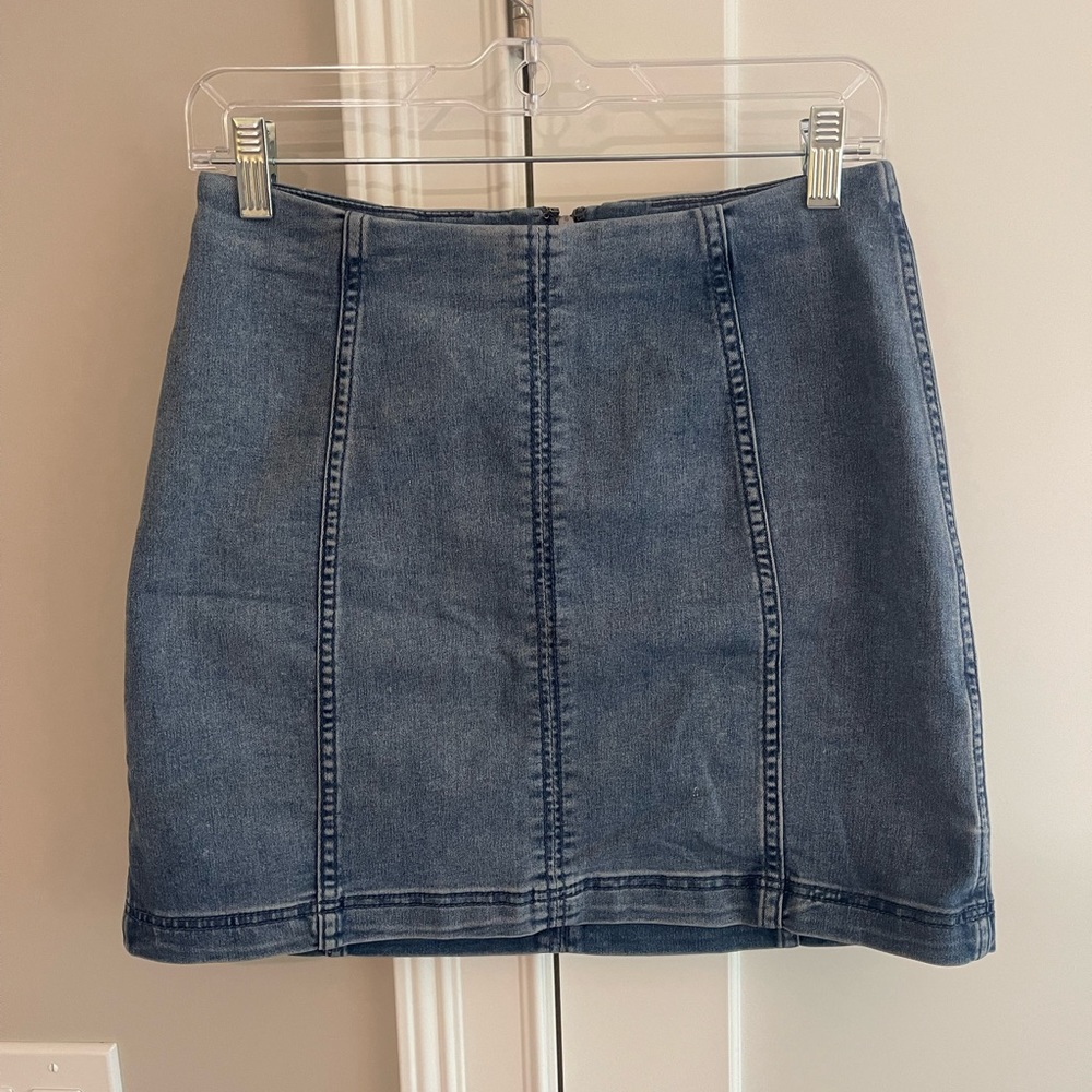 Free People Denim Mini Skirt Jeans Blue Size 8